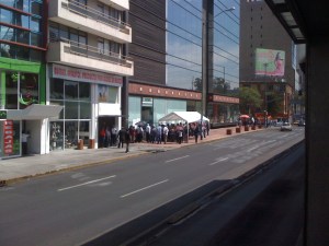 Módulo de la SETRAVI desde la estación del Metrobús Álvaro Obregón.
