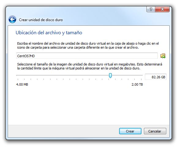 Creación de una VM con CentOS