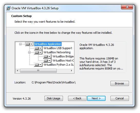 VirtualBox installer