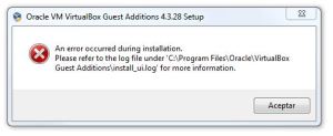 VirtualBox Guest Additions installation error
