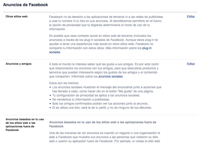 Anuncios en Facebook