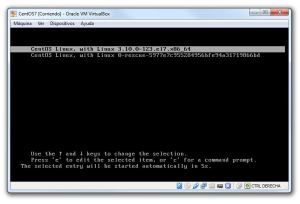 Pantalla de arranque de la VM