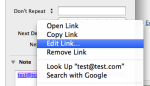 Omnifocus 2, edit link