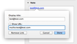 Omnifocus 2, editing link