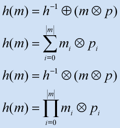 Some hash functions