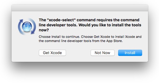 XCode command-line tools installation